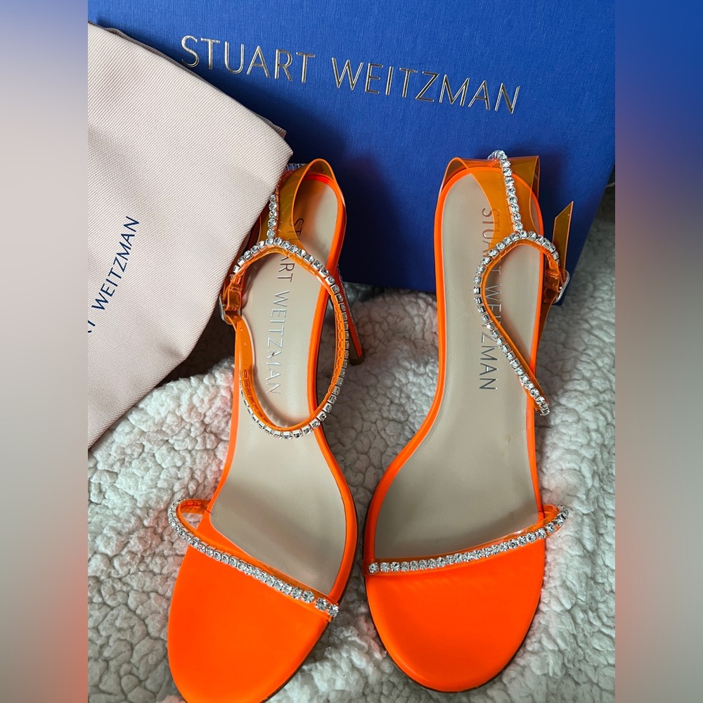 Stuart Weitzman NEW Nudistglam Crystal Heels - Sz 10